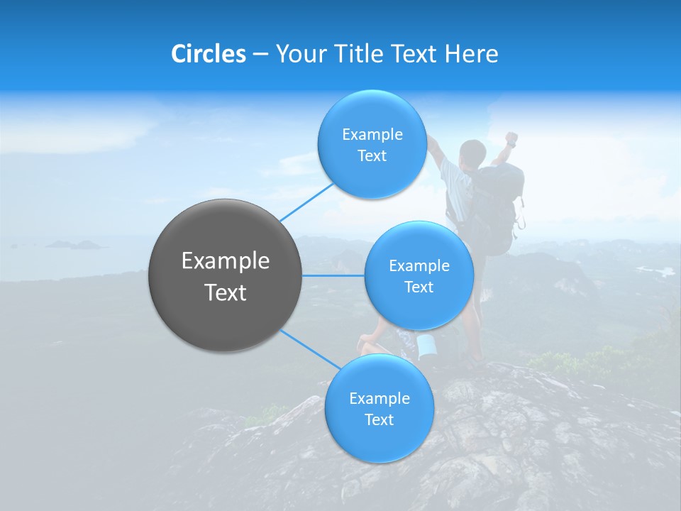 View Climber Trekking PowerPoint Template