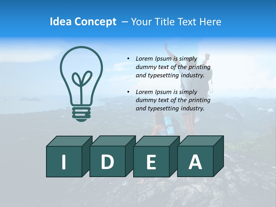 View Climber Trekking PowerPoint Template