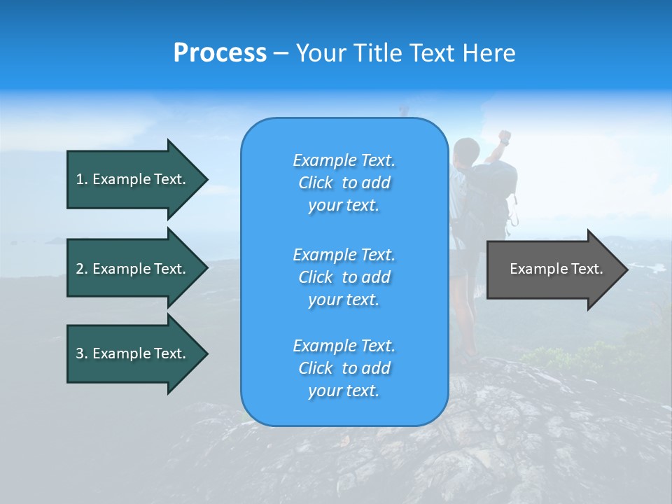 View Climber Trekking PowerPoint Template