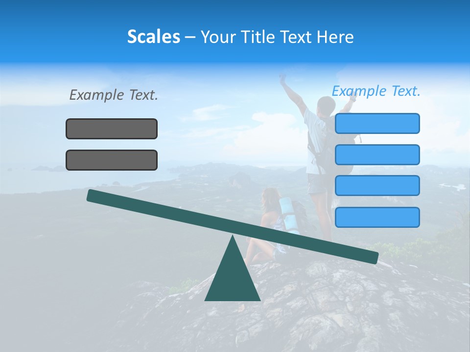 View Climber Trekking PowerPoint Template