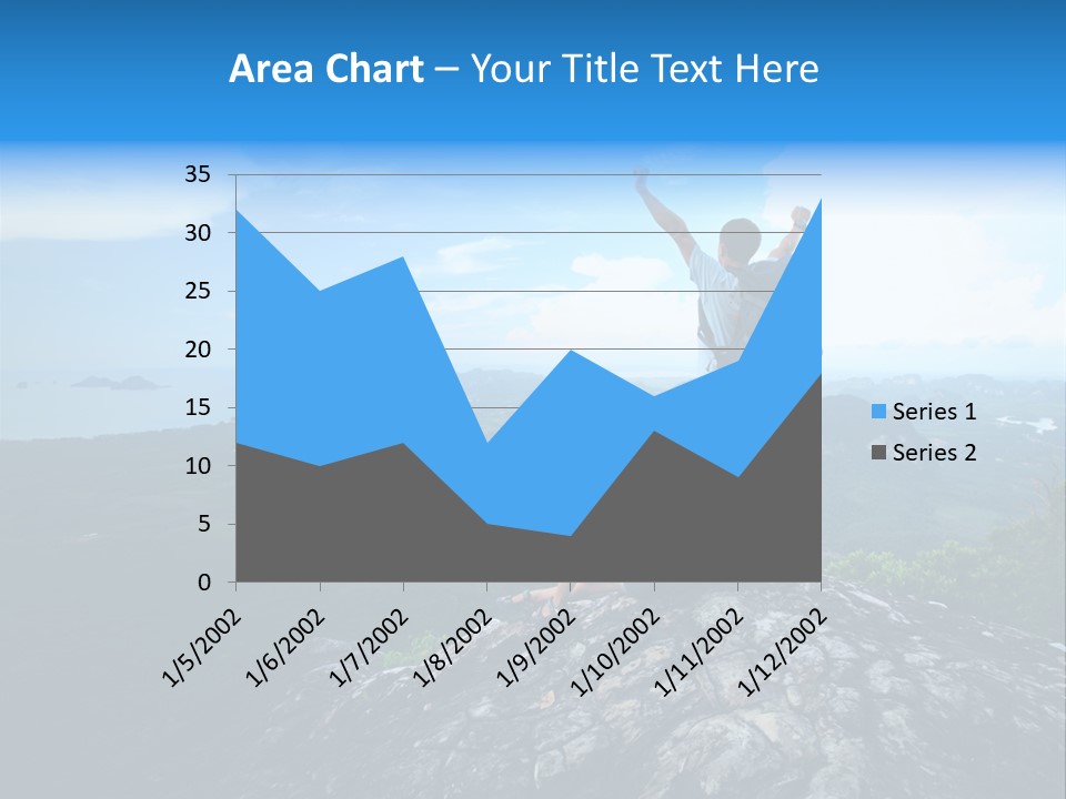 View Climber Trekking PowerPoint Template