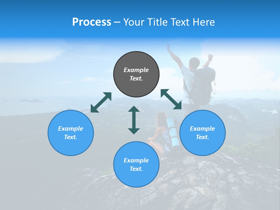 View Climber Trekking PowerPoint Template