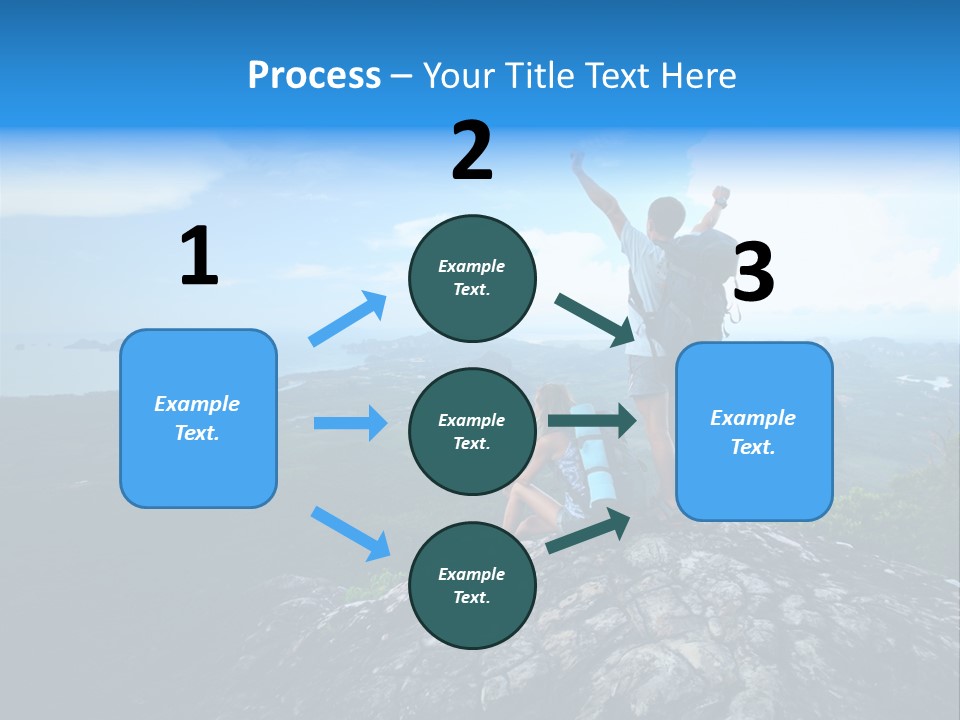 View Climber Trekking PowerPoint Template