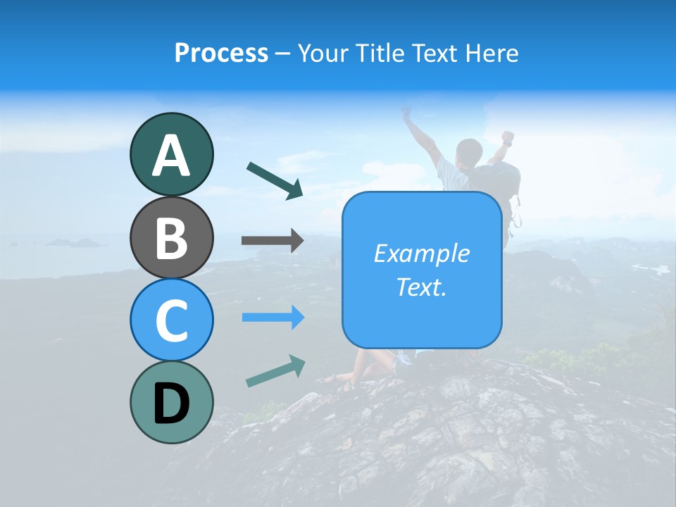 View Climber Trekking PowerPoint Template