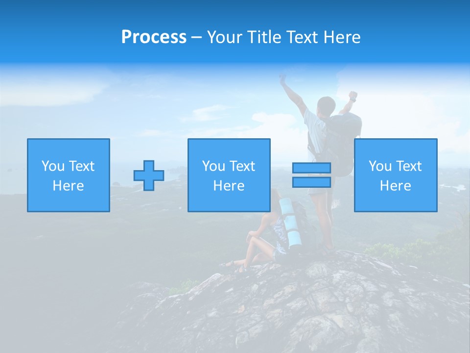 View Climber Trekking PowerPoint Template