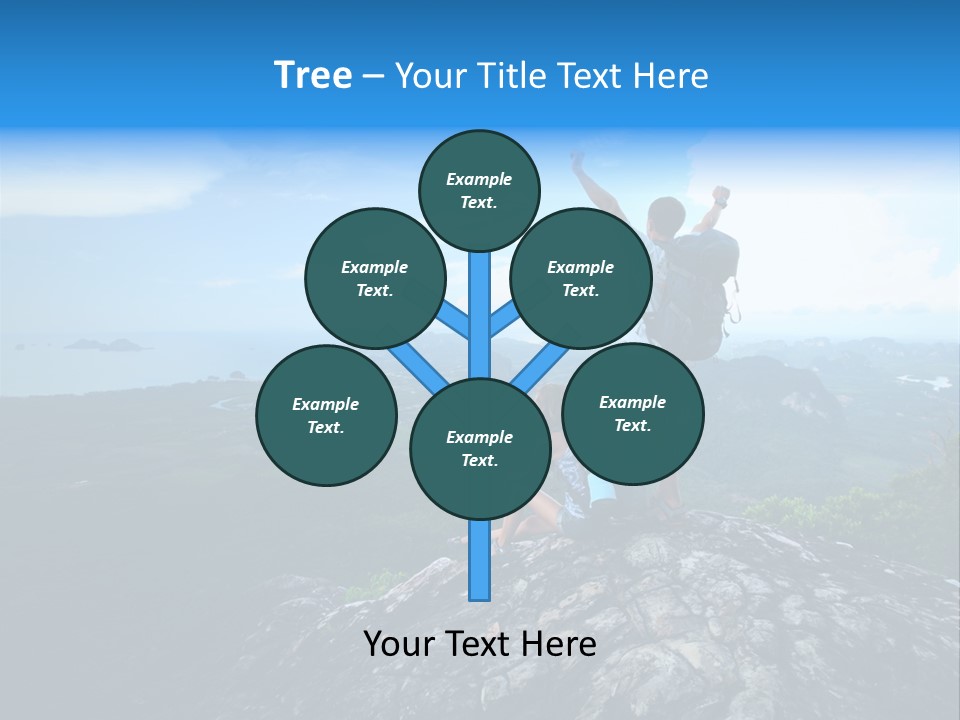 View Climber Trekking PowerPoint Template