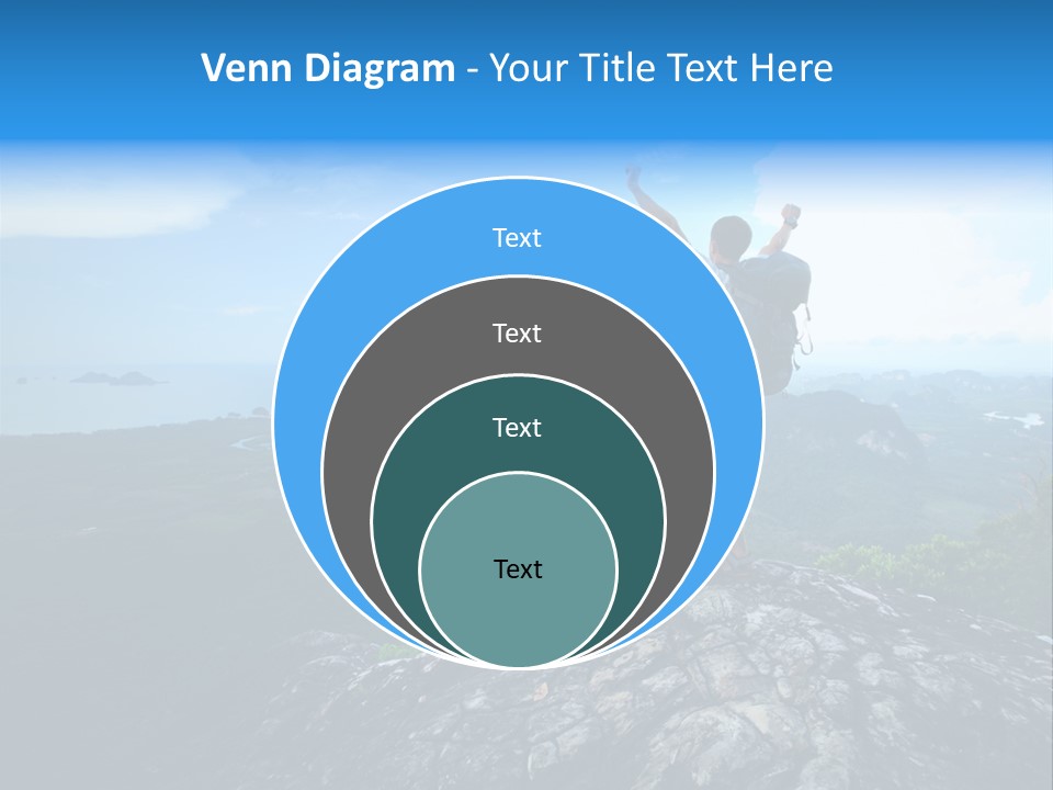 View Climber Trekking PowerPoint Template