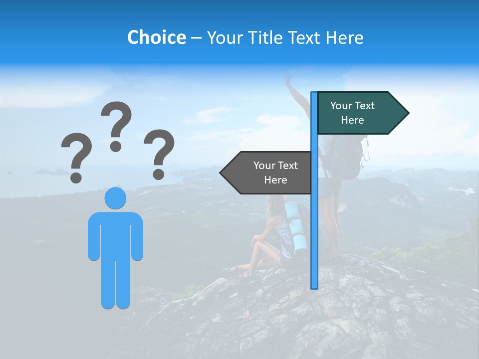 View Climber Trekking PowerPoint Template