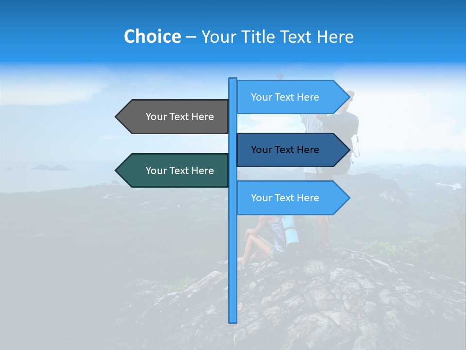 View Climber Trekking PowerPoint Template
