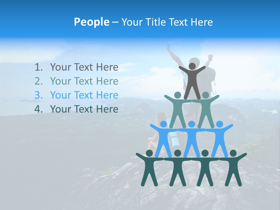 View Climber Trekking PowerPoint Template