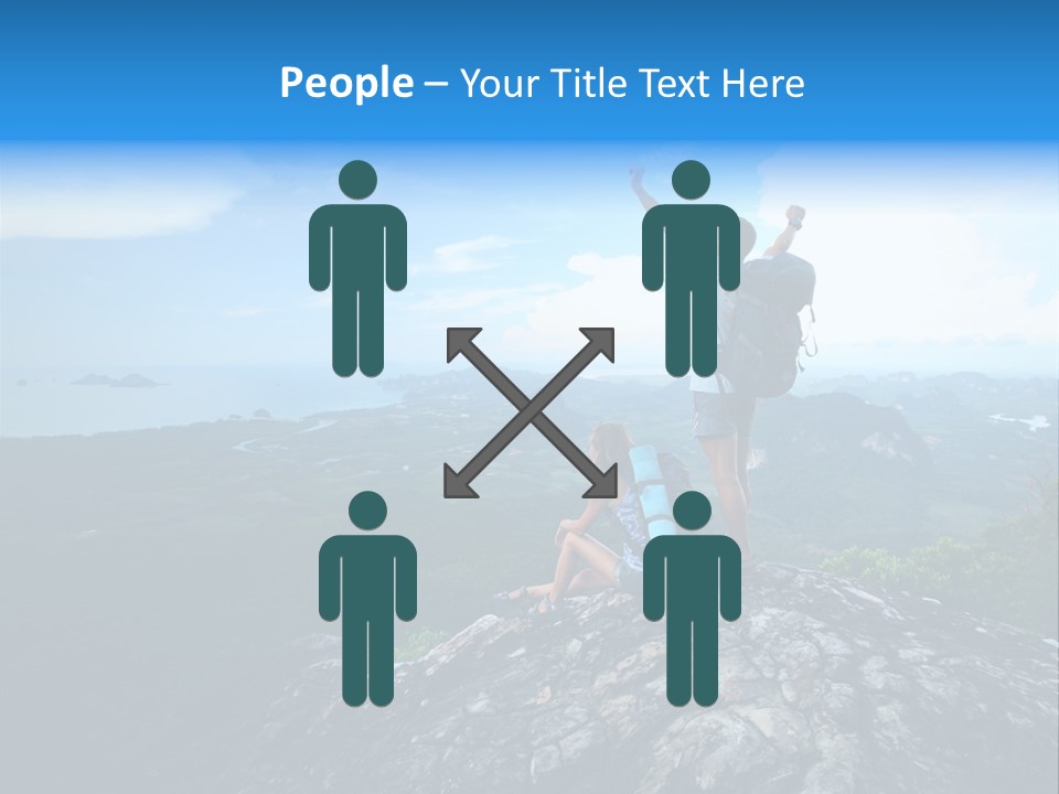 View Climber Trekking PowerPoint Template