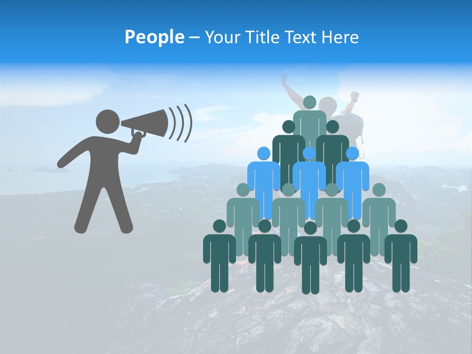 View Climber Trekking PowerPoint Template