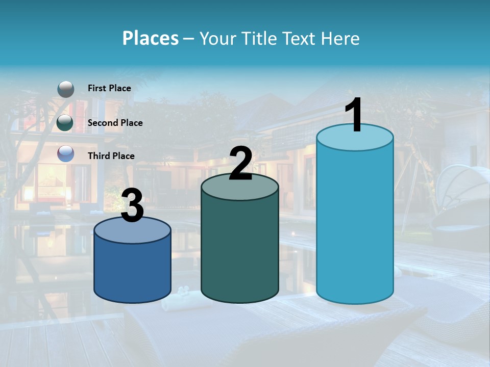 Gazebo Garden Sunset PowerPoint Template