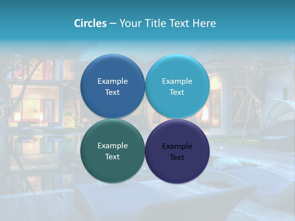 Gazebo Garden Sunset PowerPoint Template