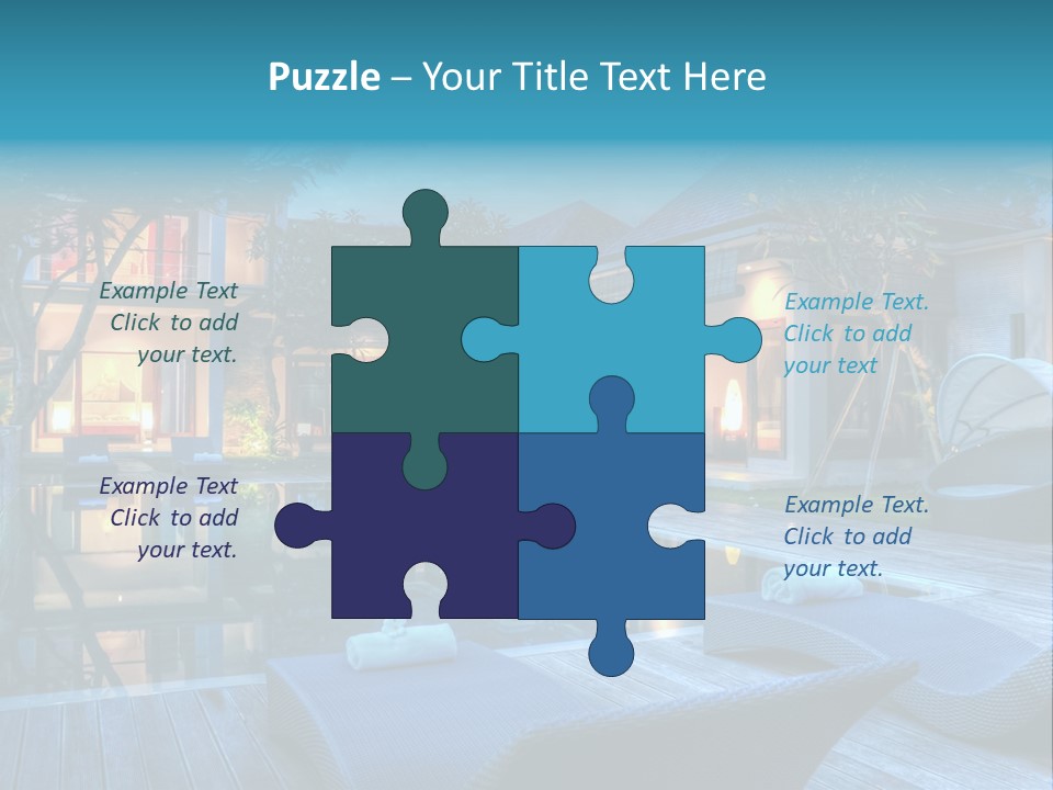 Gazebo Garden Sunset PowerPoint Template