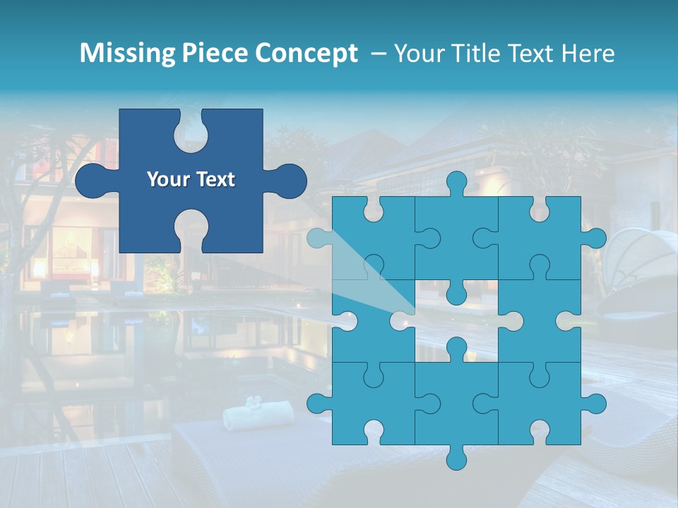 Gazebo Garden Sunset PowerPoint Template