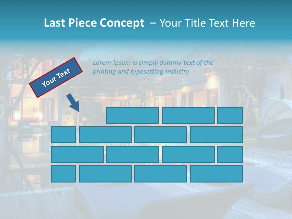 Gazebo Garden Sunset PowerPoint Template