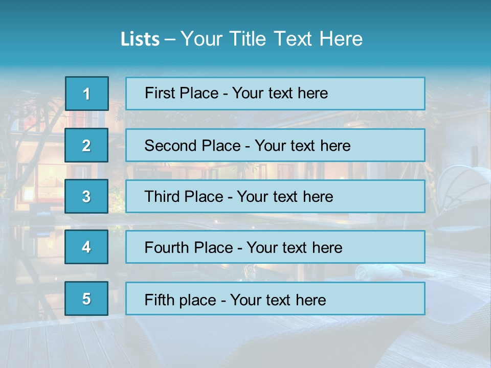 Gazebo Garden Sunset PowerPoint Template