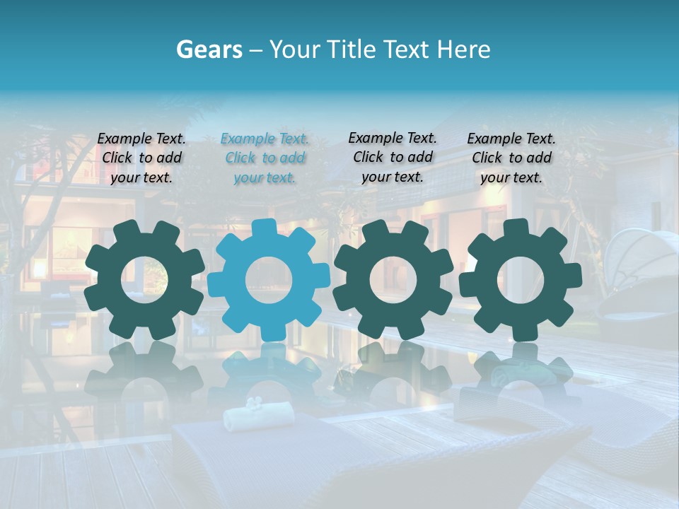 Gazebo Garden Sunset PowerPoint Template