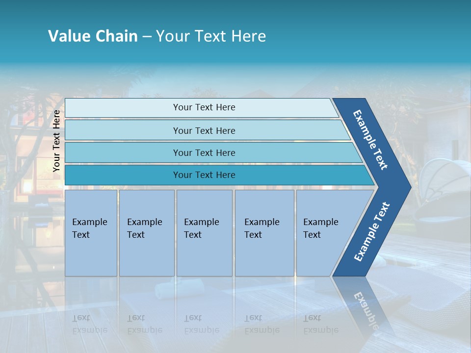 Gazebo Garden Sunset PowerPoint Template