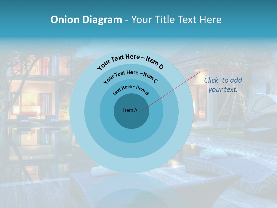 Gazebo Garden Sunset PowerPoint Template