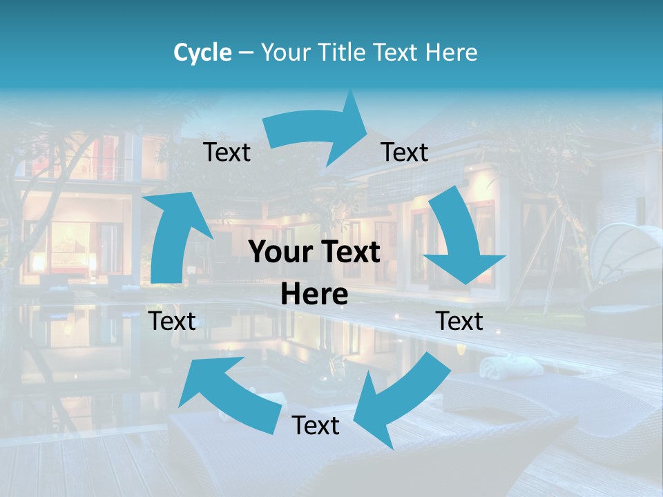 Gazebo Garden Sunset PowerPoint Template