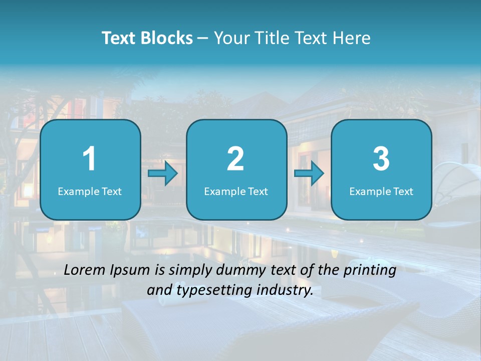 Gazebo Garden Sunset PowerPoint Template