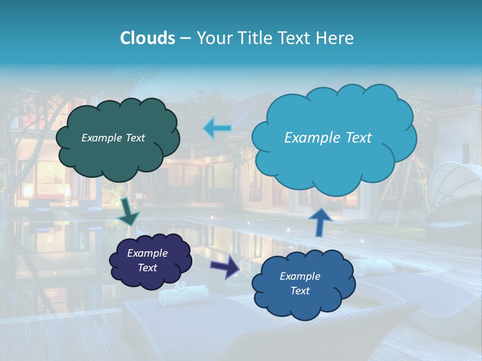Gazebo Garden Sunset PowerPoint Template
