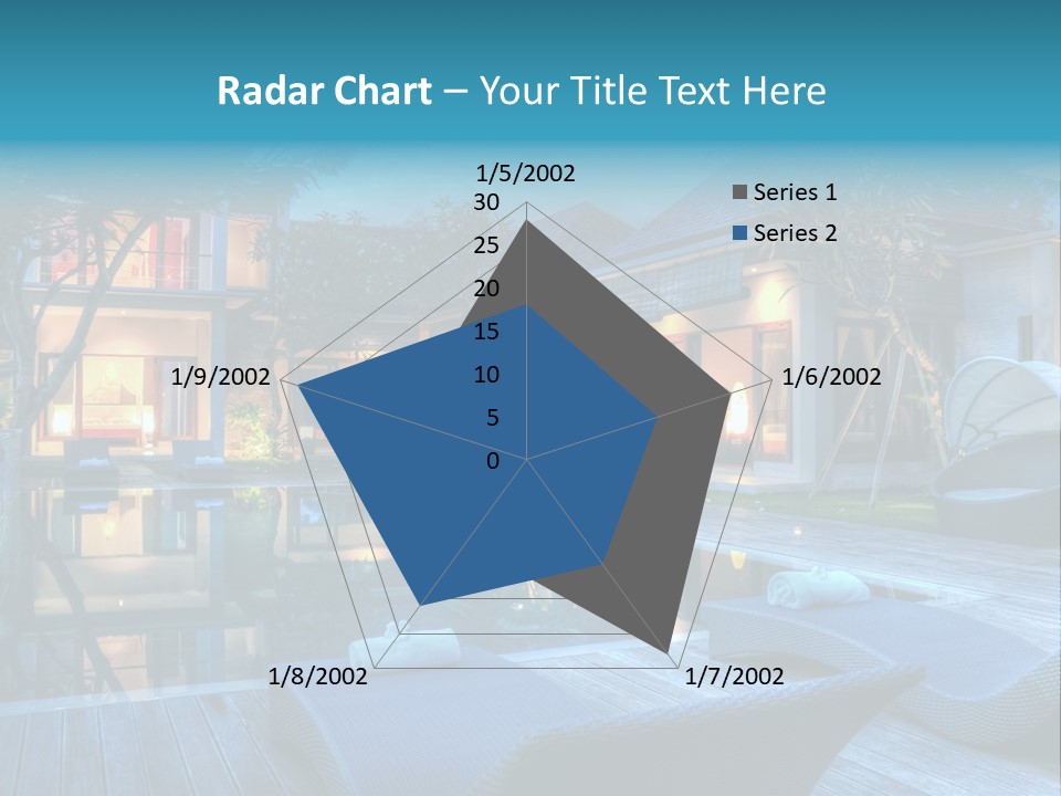 Gazebo Garden Sunset PowerPoint Template