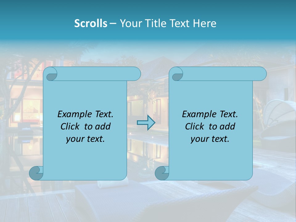 Gazebo Garden Sunset PowerPoint Template