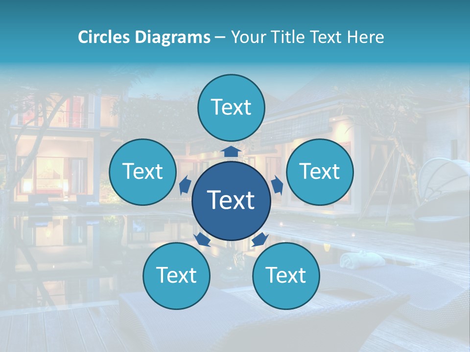 Gazebo Garden Sunset PowerPoint Template