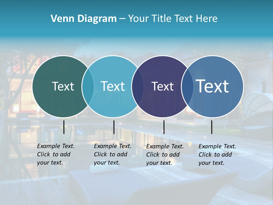 Gazebo Garden Sunset PowerPoint Template