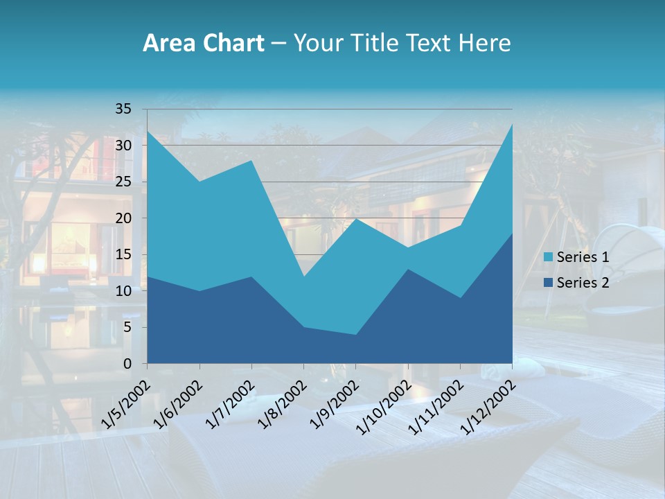 Gazebo Garden Sunset PowerPoint Template