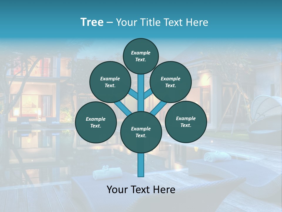 Gazebo Garden Sunset PowerPoint Template