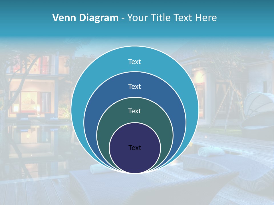 Gazebo Garden Sunset PowerPoint Template