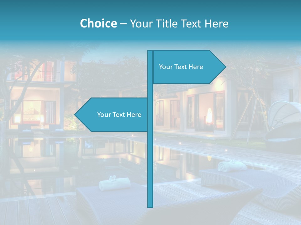 Gazebo Garden Sunset PowerPoint Template