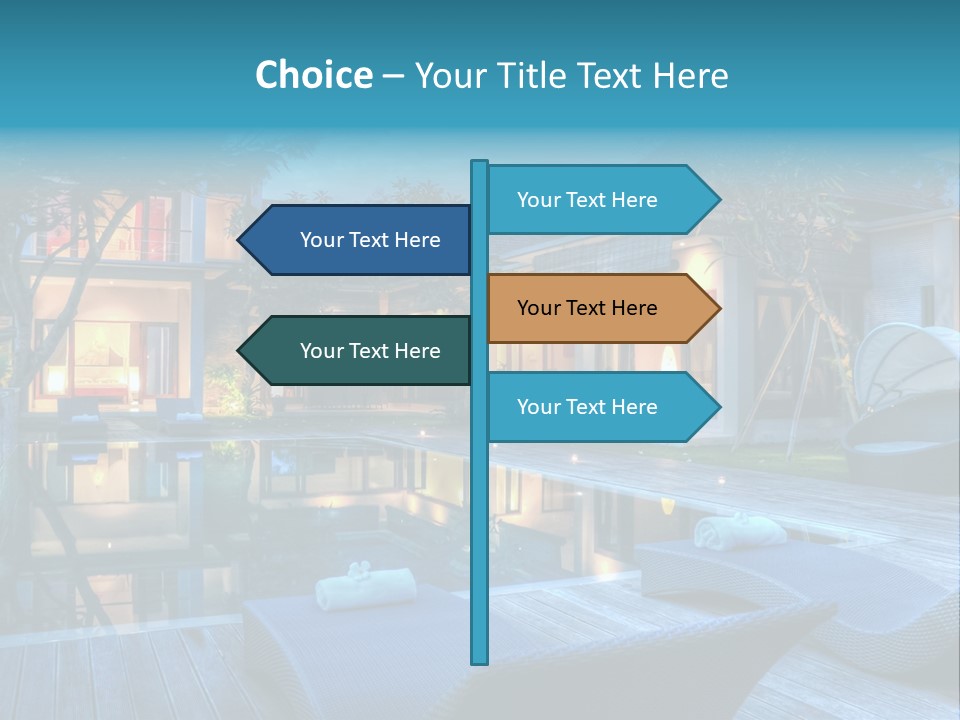 Gazebo Garden Sunset PowerPoint Template