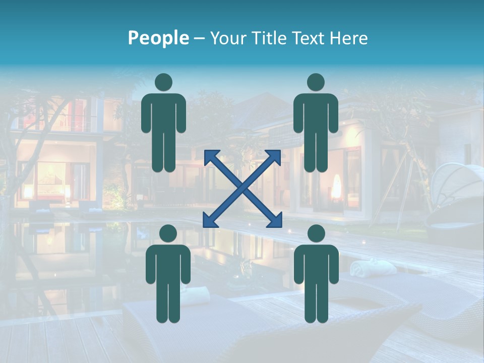 Gazebo Garden Sunset PowerPoint Template