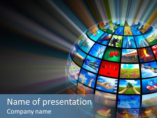 Stream Picture Media PowerPoint Template