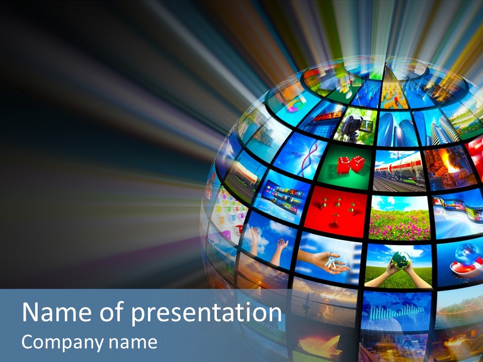 Stream Picture Media PowerPoint Template