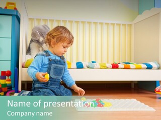 Kid Blue Floor PowerPoint Template