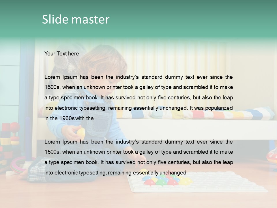 Kid Blue Floor PowerPoint Template