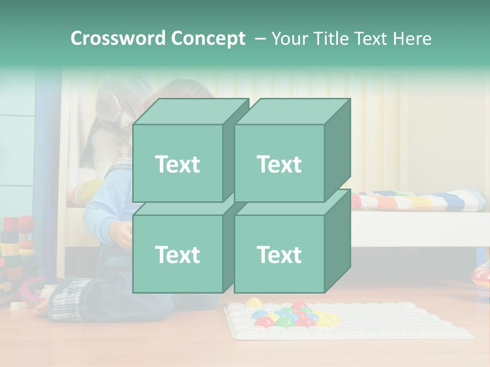Kid Blue Floor PowerPoint Template