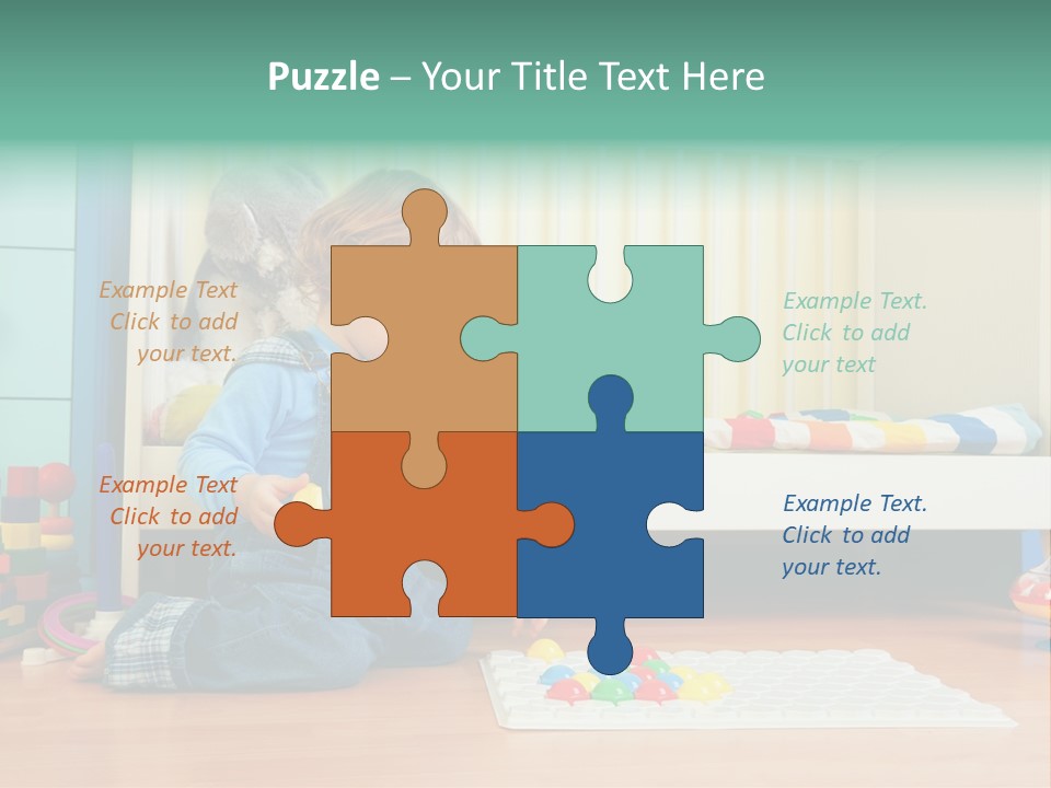 Kid Blue Floor PowerPoint Template