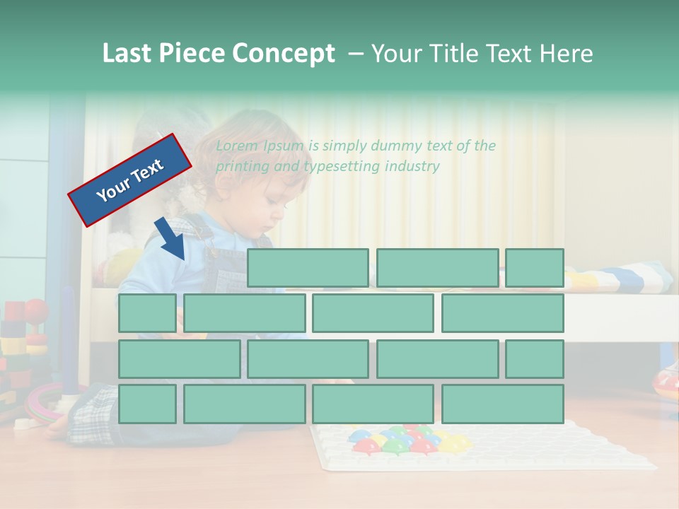 Kid Blue Floor PowerPoint Template