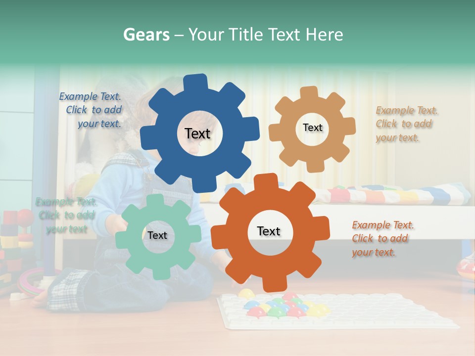 Kid Blue Floor PowerPoint Template