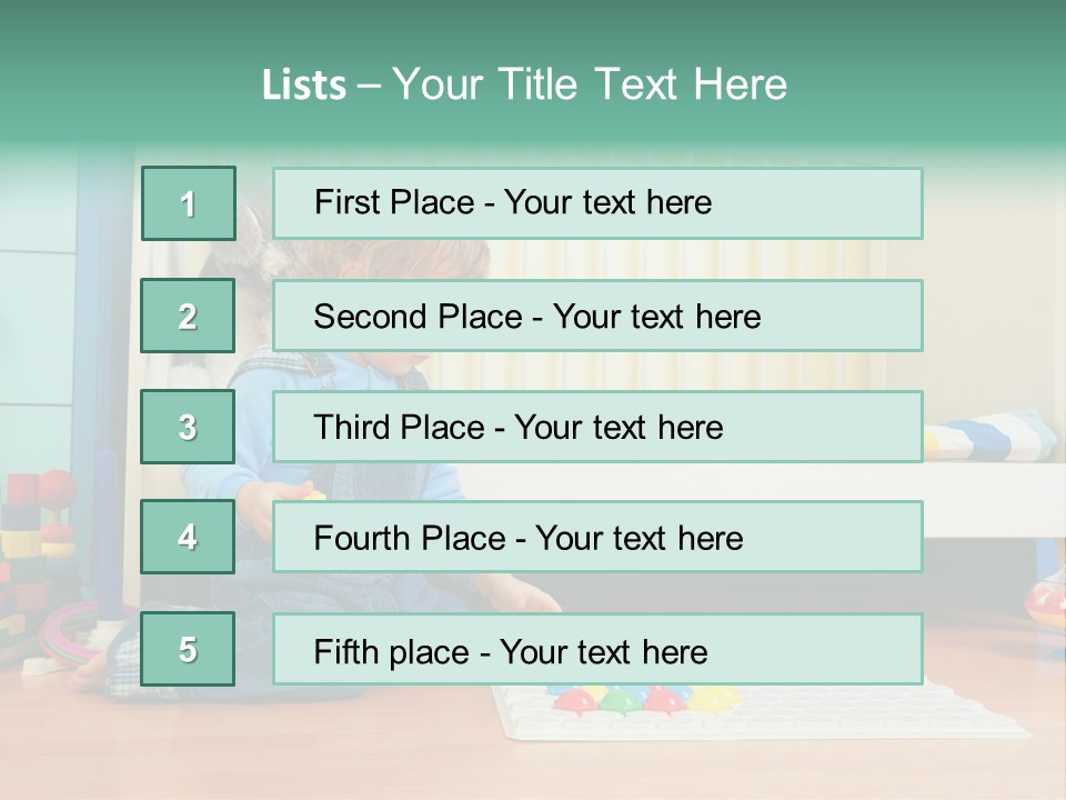 Kid Blue Floor PowerPoint Template