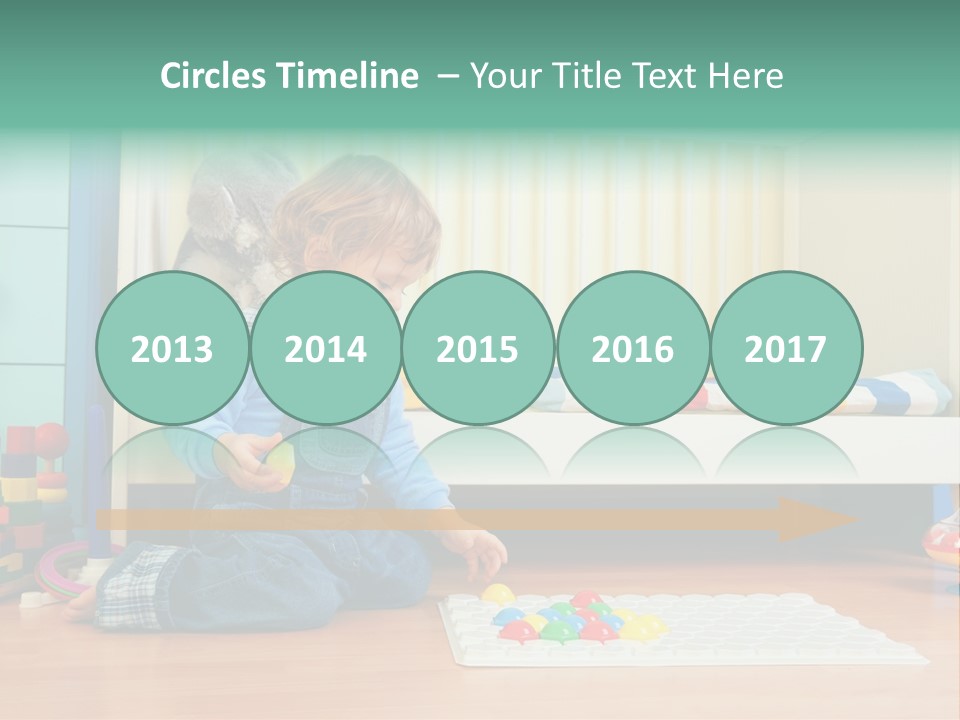 Kid Blue Floor PowerPoint Template