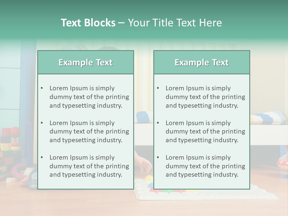 Kid Blue Floor PowerPoint Template