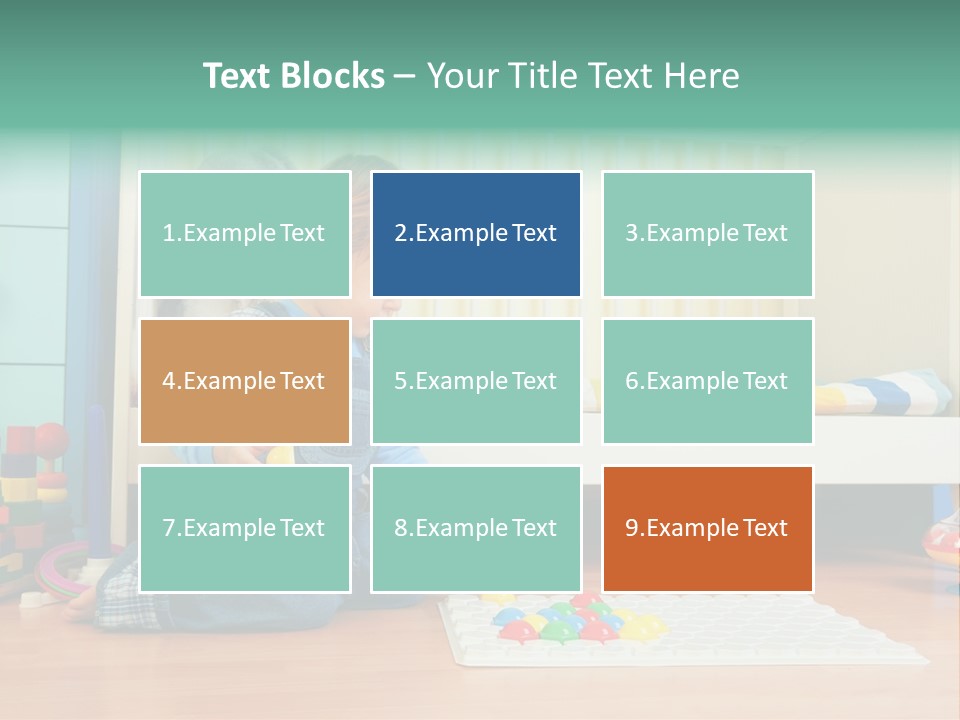 Kid Blue Floor PowerPoint Template